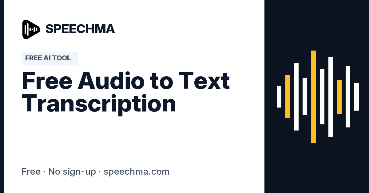 Inblock Tet Audio to Text Converter: Free Transcription Online | Speechma